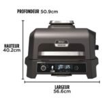 Barbacoa y ahumador eléctrico Ninja Woodfire OG850EU de 1700 W, gris y plateado. - Imagen 6